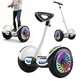 Elektroroller mit Bluetooth, App-Steuerung, LED-Rädern, All-Terrain-Reifen, 130 kg Tragkraft für Urban Commuting und Outdoor-Spaß