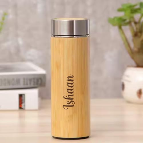 Image of Giftana 3 in 1 Personalized Diary, Pen & 500ml Bottle Gift Set (Beige)