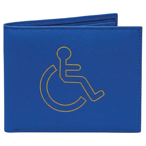 Livvi Blue Disabled Badge Holder Wallet PU Leather Blue Badge Holder Cover Parking Permit Protector Case for Car Windscreen Handicap Permit Holder Durable Stitching