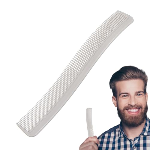 Peine de dientes finos: peines de estilo de calidad de salón, mango de estilo antideslizante | Caballero duradero y sin deslizamiento, corte de precisión, control de frizz, desenredado y alisado para