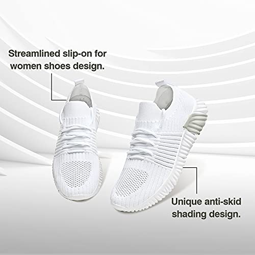 Women's Walking Shoes Slip On Comfort Sneakers for Women Non Slip Running Shoes Breathable Lightweight Gym Golf Fashion Shoe4