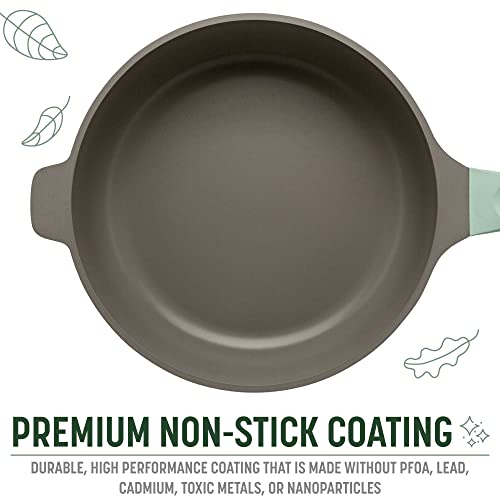 Image of Goodful All-in-One Pan, Multilayer Nonstick Cookware Set, High-Performance Construction, Multipurpose Design Replaces Multiple Pots and Pans, Dishwasher Safe, 11-Inch, 4.4-Quart Capacity, Sage Green