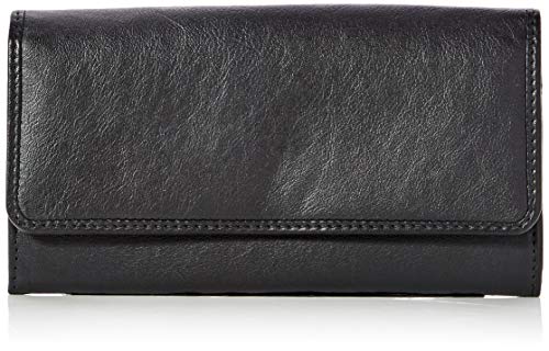 Preisvergleich Produktbild Amazon-Marke: Hikaro Leder Geldbörse für Damen, Schwarz