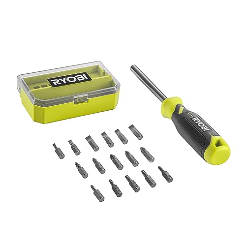 Ryobi RHSDM1701 17 Piece Mixed Screwdriver Set, Multicolor
