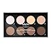 NYX Professional Makeup Paleta de contouring Highlight & Contour Pro Palette, Kit de contouring en polvo, 8 tonos de acabado mate y brillante