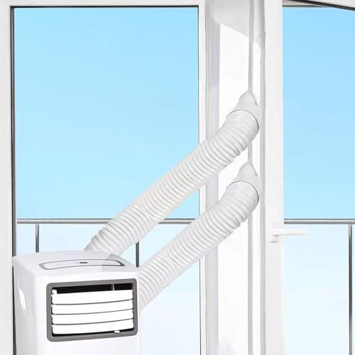400 cm Fensterabdichtung für Mobile Klimaanlage, Fensterabdichtung Abluftschlauch Klimagerät Ohne Bohren mit Klettband, Klimaanlage Abdichtung,...