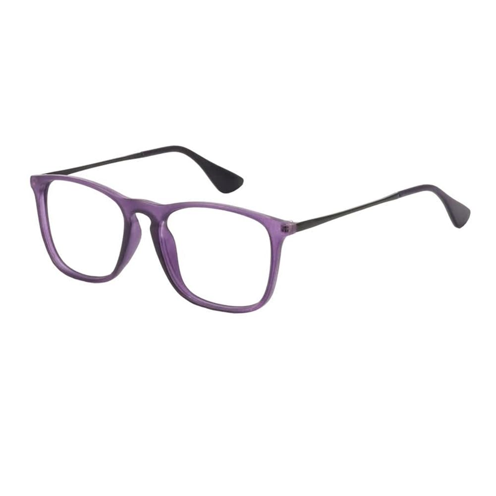 JIETIAN Intelligente fotochrome Lesebrille, Retro Unisex 1.56 Nicht kugelförmige Harzlinsenleser/UV-Schutz,Lila,+2.5