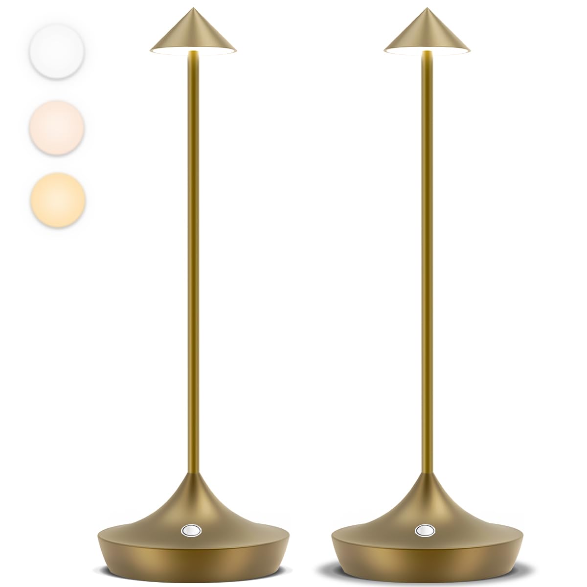 Moslumin Lamparas de mesita de noche sin cables 6000mAh, Moderna lampara de mesa LED recargable, portatil, impermeable, lámparas bateria inalambrica, para exterior, restaurante, terraza, jardin