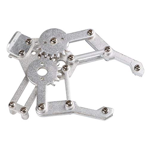 Image of Robotic Arm 2 DOF Mechanical Metal Clamp Mechanical Arm, Robotic Arm Gripper Robotic Arm Metallic Mechanical Robotic Gripper /Clamp Metal Claws Kit Compatible with MG995, MG996, MG966R Servo Motor