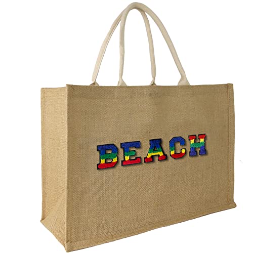 Image of Hibala Woven Large Beach Bag Straw Beach Tote Handmade Weaving Shoulder Tassel Bag Handbag