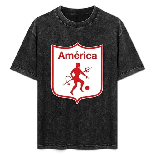 America de Cali Colombia Futbol Soccer - Camiseta para hombre, color negro, unisex, Negro , S