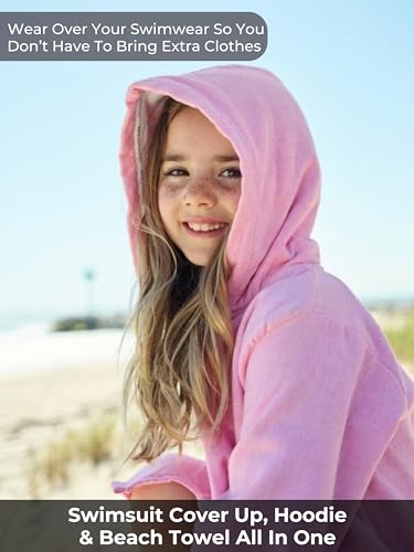 SAMMIMIS Kids Bathrobe & Swim Cover Up - Hooded Beach Towels - Terrycloth Zip Up Poncho Towels2