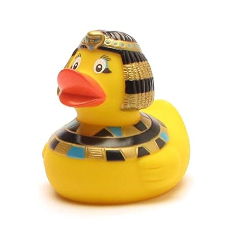 Duckshop I Badeente Kleopatra I Quietscheente Ägypten I Quietscheentchen L: 8 cm I Geschenk für Ägypten Fans I Souvenir I Präsent Reisen