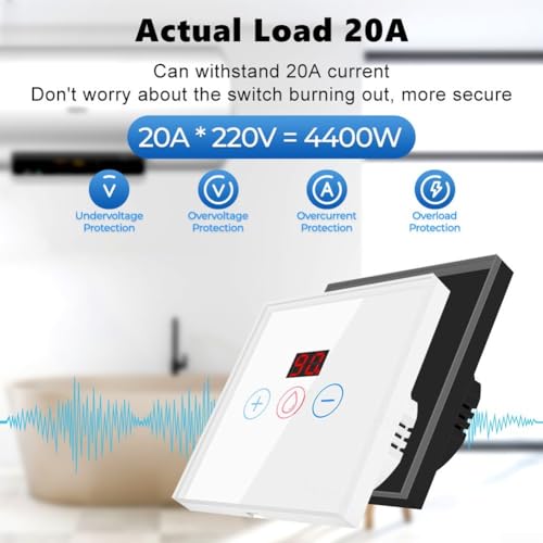 Interrupteur connecté chauffe-eau WiFi commande vocale Alexa Google 4400W - 2