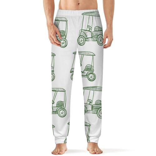 Golf Carts Mens Pajama Pants Soft Lounge Pjs Bottoms Lightweight Sleepwear Pants