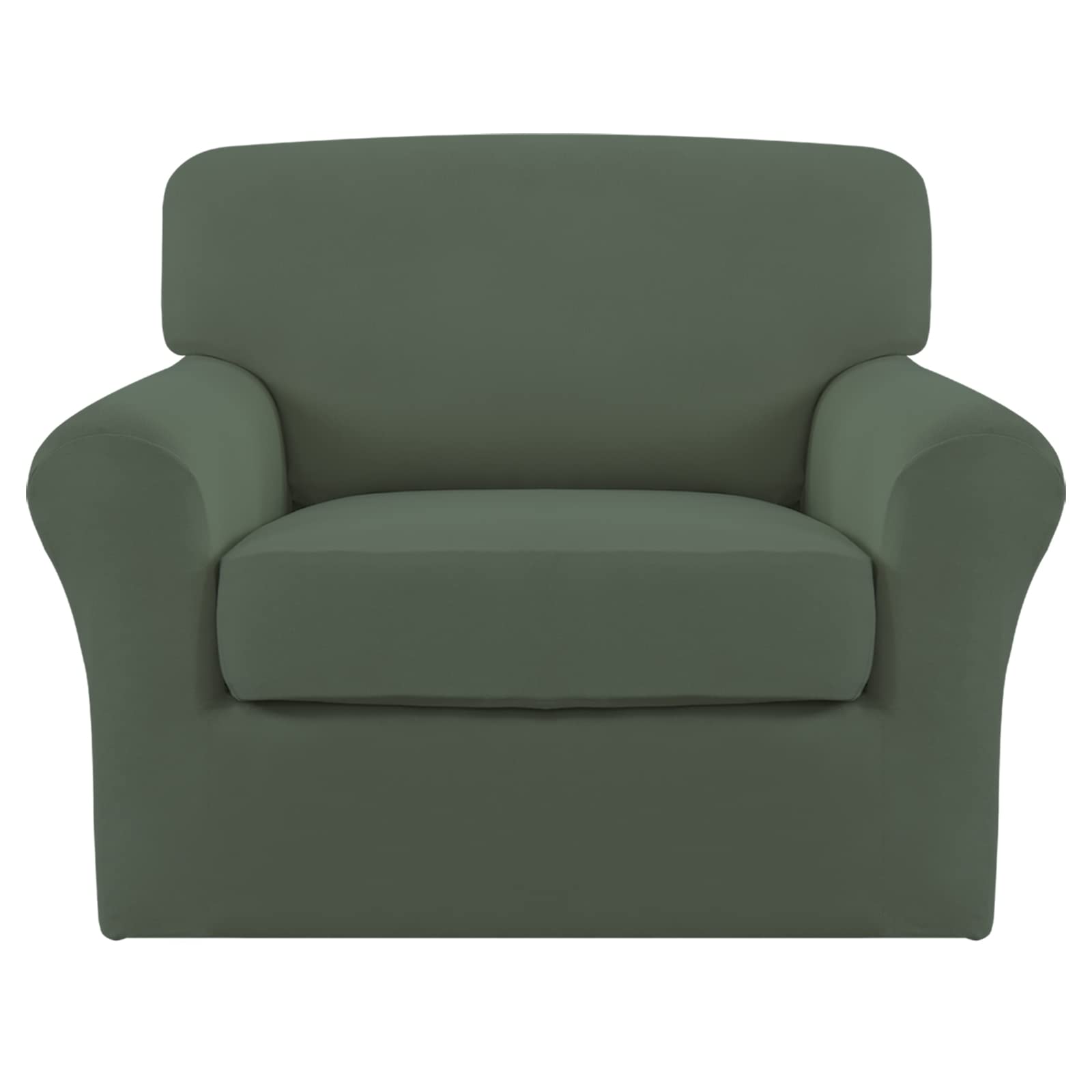 Easy-Going 2 Pieces Stretch Sofa Slipcover for Armchair Washable