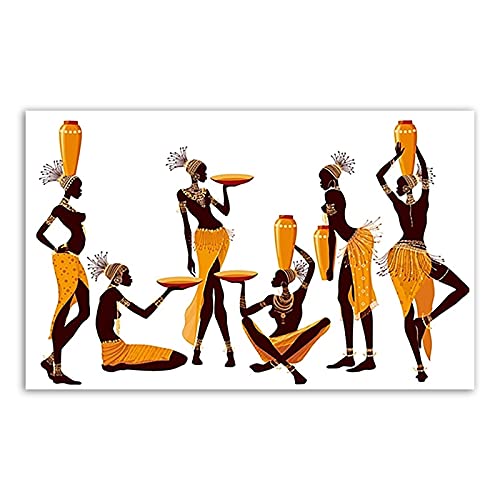 Femme Africaine toile peinture moderne abstrait art mural affiche impression salon cadre 90x160