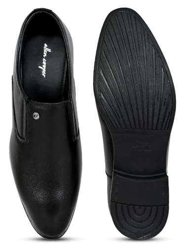 Image of Allen Cooper Genuine Premium Leather Luxury Business Formals Shoes for Men(8033|Black Size-6,7,8,9,10)