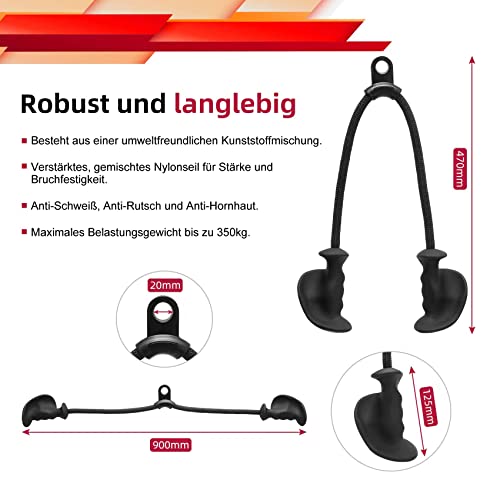 JASPORT Corda ergonomica per tricipiti per