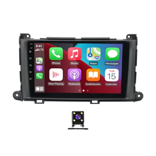 Alikali 9 inch Car Radio Stereo w/2+32G Radio for Toyota for Sienna 2010-2014 Double Din Touchscreen Car Radio Receiver,Built-in WiFi GPS Navigation Bluetooth Backup Camera