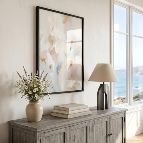 Image of Americanflat 20x27 Picture Frame with Polished Plexiglass - Streamline Collection - Thin Border Picture Frame for Wall Display - Hanging Hardware Included - Black