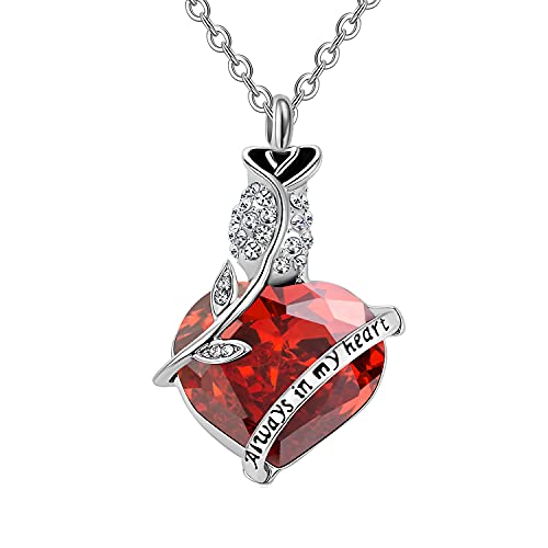 Heart Cremation Urn Necklace for Ashes Urn Jewelry,Always in My Heart Cremation Pendant Locket Memorial Gift