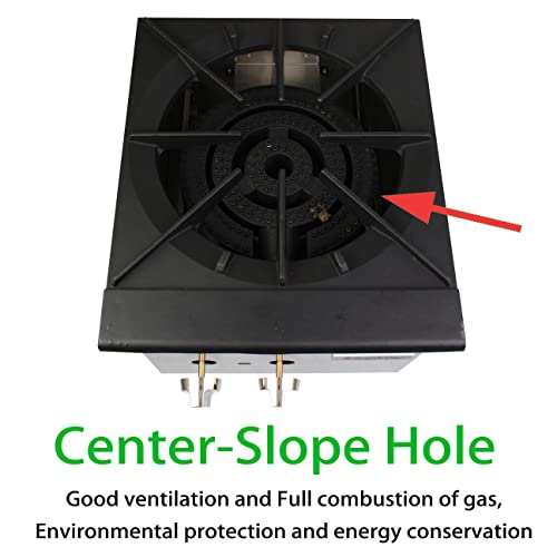 Erupta 18'' Single Gas Stockpot Stove,Natural And Propane Gas Stove,Commercial Hot Plate For Soup,Stainless Steel Work Stove,3-Ring Cast Iron Burner Total Btu 90,000 Restaurant Equipment #TOP2