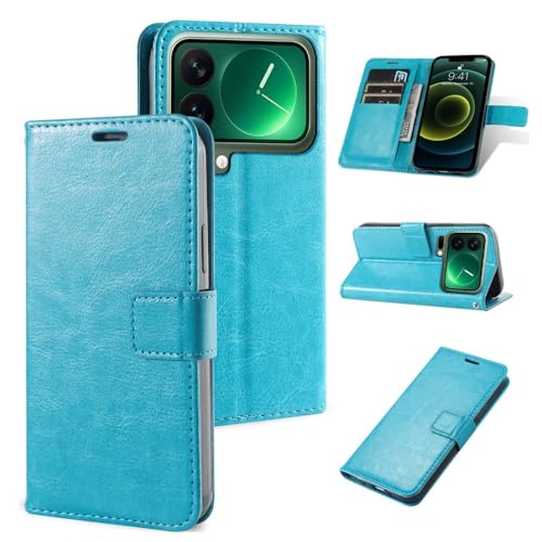 Housse Redmi Note 13 5G portefeuille bleu clair pour votre quotidien