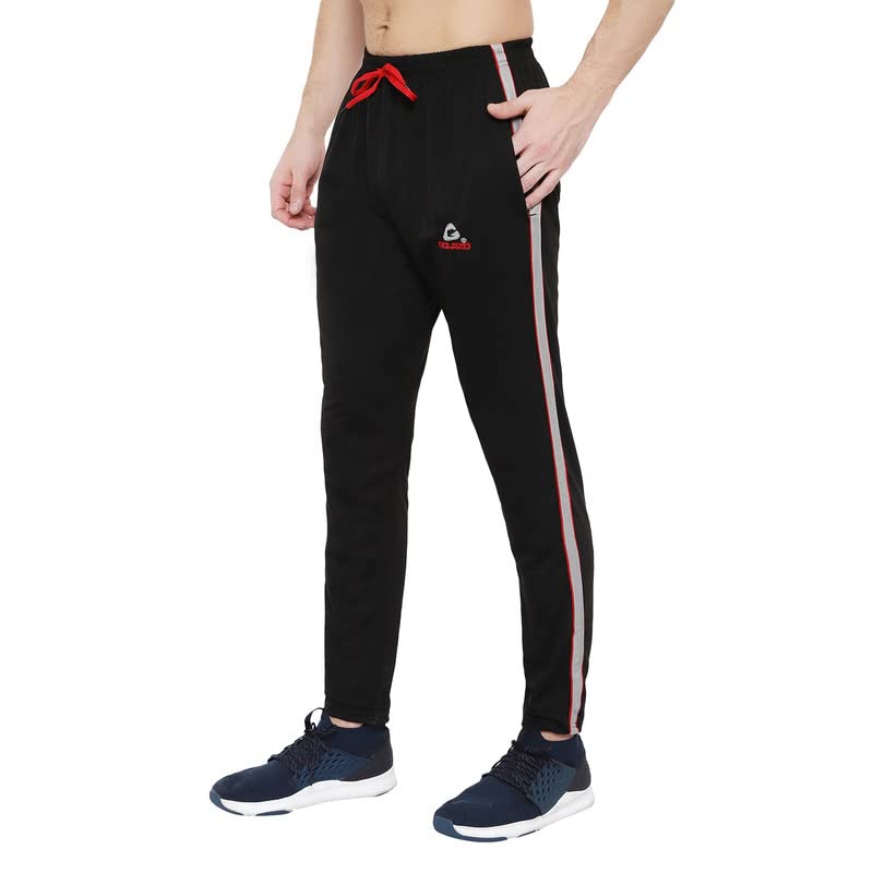 Image of GOLAZO Regular Fit Multicolor Cotton Track Pants for Men with Comfort and Style in Your Athelisure Wear