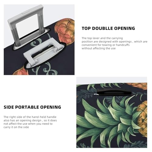 Travel Luggage Cover Pineapple Suitcase Protector Elastic Washable Stretch Suitcase Protector Anti-Scratch Travel Suitcase Cover Fit 18-32 Inch Luggage4