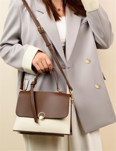 Womens Trendy Vegan Leather Handbag Purse Small Work Shoulder Crossbody Bag Top Handle Handbag Satchels Gifts2