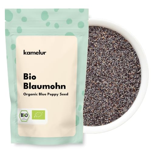 Kamelur BIO Blaumohn -1kg - Blaue Mohnsamen zum Backen aus kontrolliert biologischem Anbau