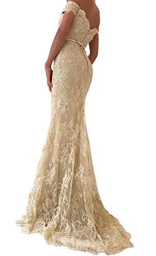JAEDEN Prom Dress Lace Mermaid - Formal Evening Gowns Lace Off The Shoulder Long2