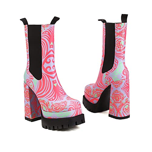 Bottines à plateforme vert et jaune pour illuminer vos tenues d'automne
