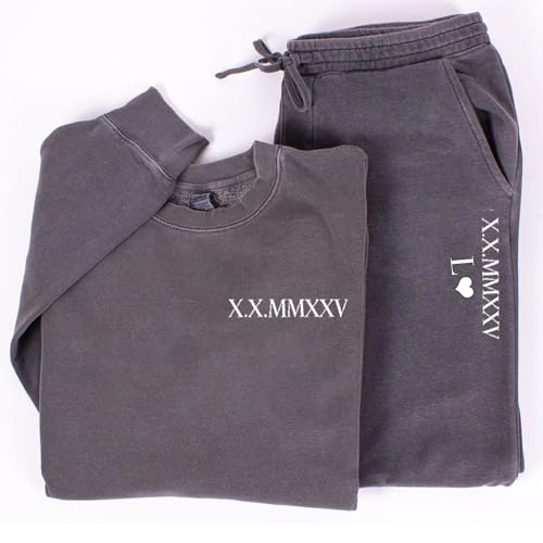 Noni Personalized Embroidered Sweatpant And Hoodie For Couple Wedding Valentine Birthday Christmas4