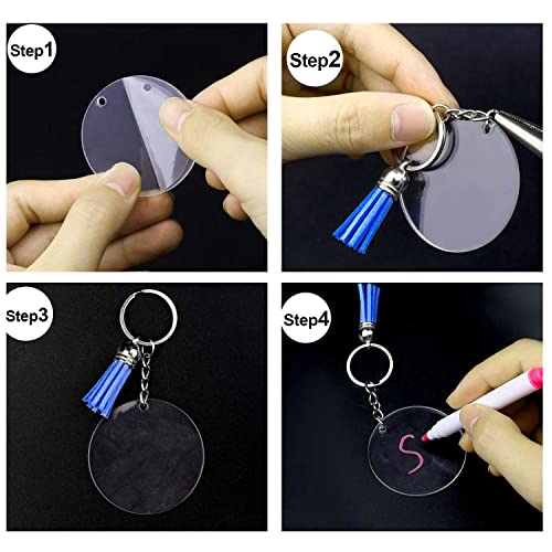 Portachiavi in Acrilico da 128 Pezzi, Portachiavi