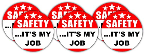 Safety It's My Job Hard Hat Stickers | Decals | Laborer Foreman Factory Manager Construction | Helmet Labels