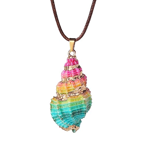 FM FM42 Natural Seashell Shell Scallop Conch Pendant Necklace with 27