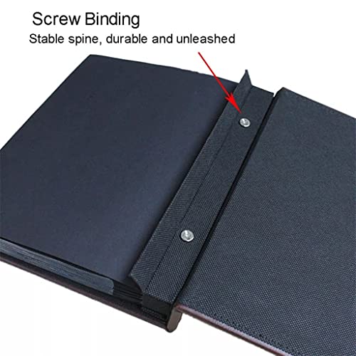 Pnnerr Large Leather Photo Albums Totaling 40 Sheet 80 Sides Scrapbook Wedding Guest Book Diy Memories Book Insert Album (Color : White-Patch Five-Pointed Star4, Size : 255Mm*215Mm*45Mm) #TOP5