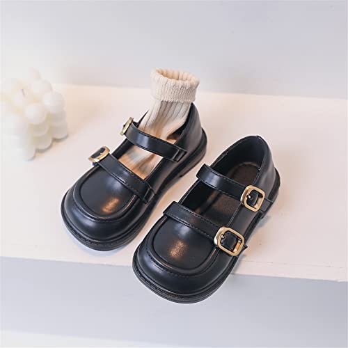 Toddler Girls Mary Jane Shoes Little Kid Comfortable School Shoes PU Leather Dress Shoes for Big Kid (Black, 10.5 Little Kids)2