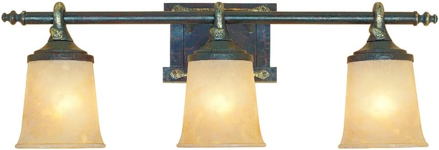 Weathered Saddle Iron 3-Light Bathroom Vanity Fixture