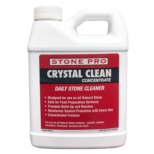 Stone Pro Crystal Clean - Surface Cleaner & Sealer Concentrate 32 oz Quart