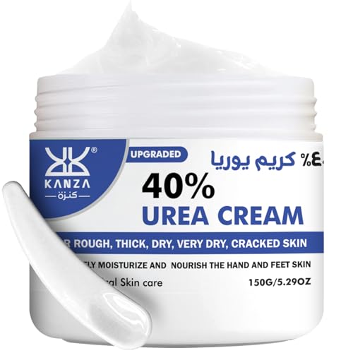 KANZA -Upgraded 40% Urea Cream for Foot&Hands 150g Callus Remover Hand Cream Foots Cream for Cracked Feet Elbows Knees Urea Lotion for Deep Moisturizing Foot Moisturiser for Men&Women