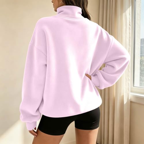 Oversized Sweatshirts for Women Mock Neck Tops Pullover Tops Street - image 3