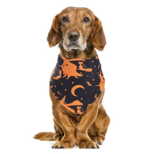 VILLCASE 4 PeÃ§as de Bandanas de Cachorro de Halloween Cachecol TriÃ¢ngulo de Cachecol de Halloween