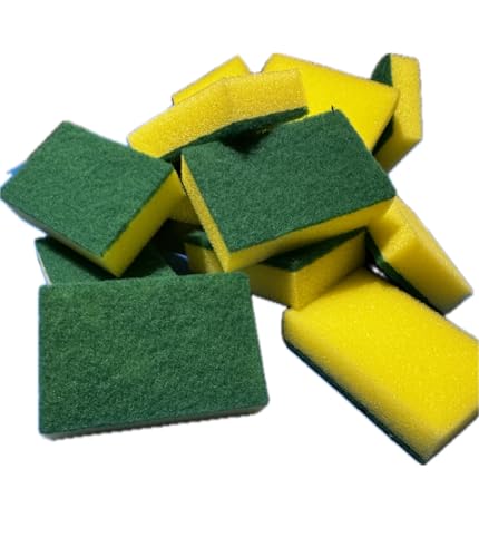 Image of Heavy Duty Scrub Sponge, Kitchen, Cleaning Scrub, Stink-Free, Effortless Cleaning Eco Scrub Pads for Dishes,Pots,Pans All at Once, 8 Count