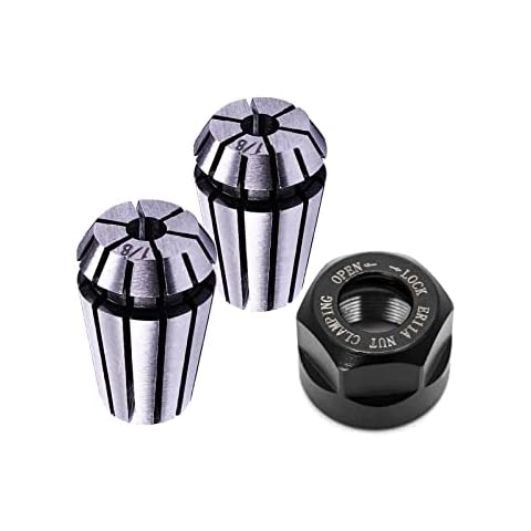 Luo ke ER11 Spring Collet Nut Set - AAA Level High Precision 1/8 Inch Collet Chuck for CNC Engraving Mechine/Lathe Milling Tool Cover