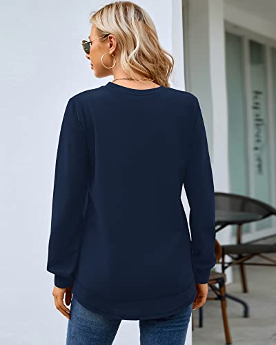 Image of MOLERANI Sweatshirts for Women Casual Long Sleeve Crewneck Shirt Tunic Tops | Pullovers, Soft Lightweight Warm Fabric, Loose Fit, Fall Winter Trendy Clothes, Daily Wear, Workout, Outdoor Outfits