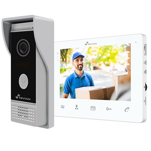 NIVIAN Videoportero 2 Hilos Analógico con Monitor 7”...