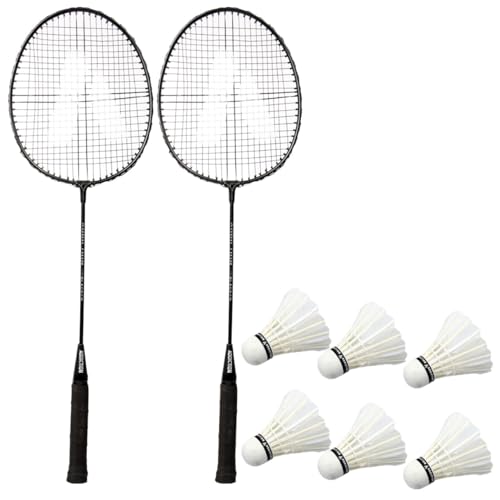 Image of Addiction Single Badminton Racquet Set of 2pcs and 6 pcs Shuttle Cock (Combo)